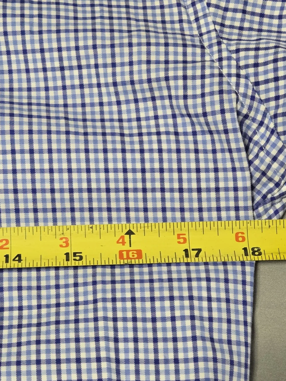 Proper Cloth Sz 15.5 Button-Down Blue Micro-Check Shirt - Picture 6 of 7